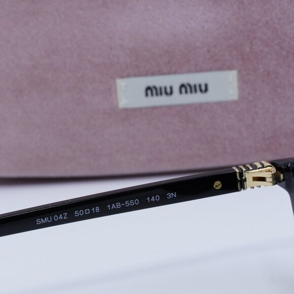 Miu Miu MU04ZS 1AB5S0 Oval Women Sunglasses - Black/Grey main image 13